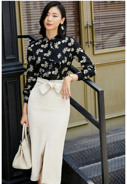 J9353764A颈袖添香夏季新款铅笔裙女士OL修身时尚半身裙包臀一步裙J9353764A 商品图2