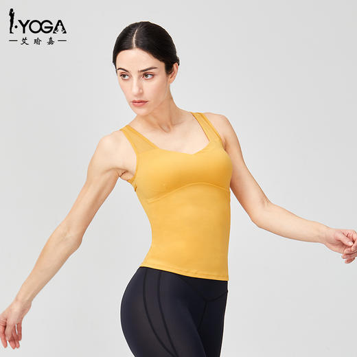 IYOGA瑜伽背心夏女士时尚交叉绑带美背外穿小码透气 亲肤莱卡B051 商品图0