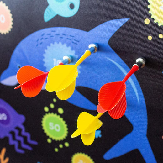 何大屋  飞镖盘套装  磁性安全儿童双面飞镖玩具  HDW1702 商品图5