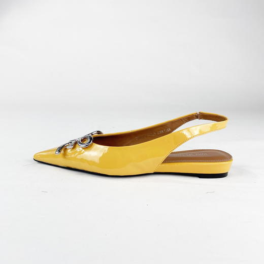 IUIU SECOND 春夏时尚漆皮尖头平底后空凉鞋U29AH15121 商品图2