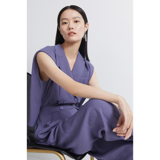 INSUN恩裳2022夏季新品原创小众设计感舒适凉感假两件连体裤9C32220506 商品图1