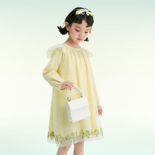 mettekids女童夏季2022新款公主裙时髦裙子长裙潮网纱儿童连衣裙 商品图3