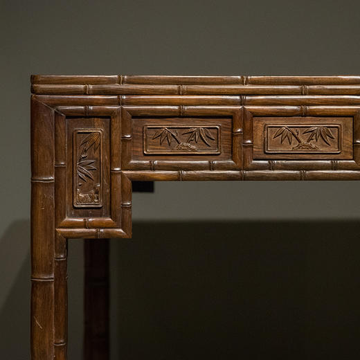 清 红木竹节工棋桌 商品图1