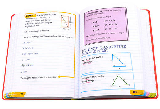 美国少年中学生优等生学霸超级笔记 几何学 英文原版 Everything You Need to Ace Geometry in One Big Fat Notebook 英文版书籍 商品图3