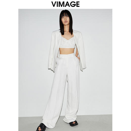 VIMAGE/纬漫纪夏季新款通勤职业干练时尚显瘦西装裤直筒长裤女V1705320 商品图1