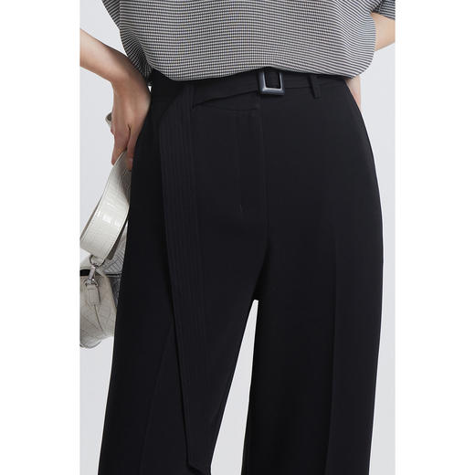 INSUN恩裳2022夏新品直身垂感吸湿透气易打理百搭三醋酸休闲裤9C32220170 商品图4