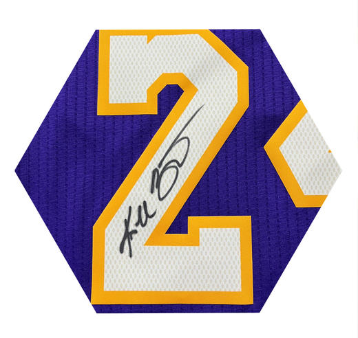 收藏系列kobe科比湖人队紫色24号亲笔签名篮球球衣