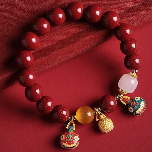 吞金兽朱砂手串 商品图1