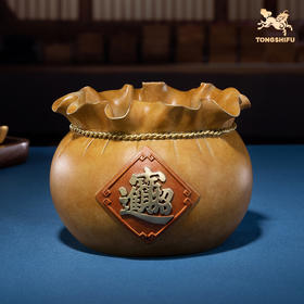 铜师傅《财富满袋》客厅桌面铜摆件 家居装饰工艺品