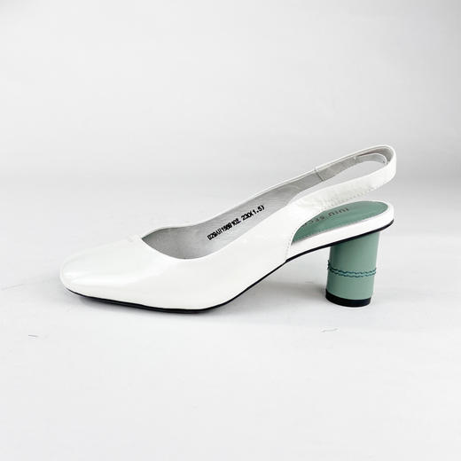 IUIU SECOND 春夏简约牛漆皮方头粗跟后空凉鞋U29AH15681 商品图2