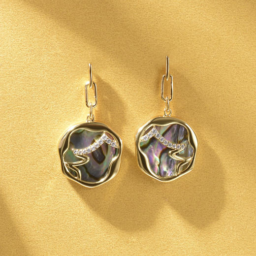 【采购专享】宫里的世界&BYJ 千里江山系列 此间青绿耳环 商品图1