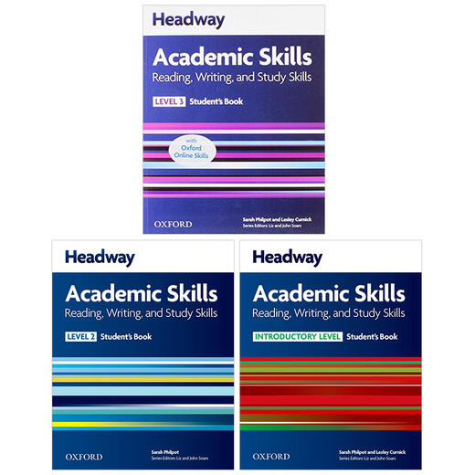 牛津学术英语读写学习技巧3册套装 英文原版 Oxford Headway Academic Reading Writing and Study Skills 英文版进口原版英语书籍 商品图2