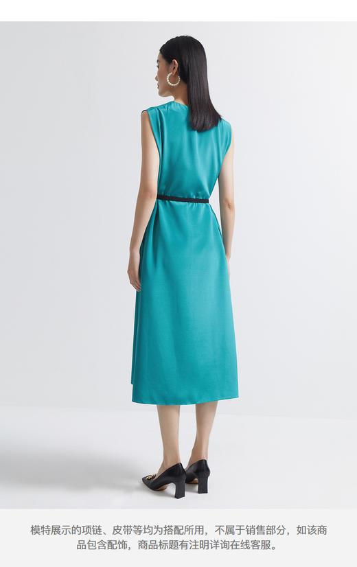 INSUN恩裳2022夏季新款桑蚕丝时尚气质显瘦连衣裙9C32205220 商品图4