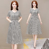 YWE TD22A79格子连衣裙中长款气质减龄小个子a字裙 商品缩略图3