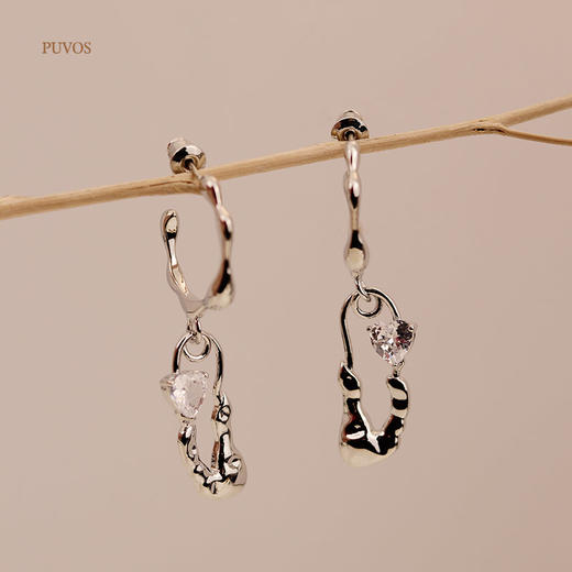  预售|PUWOS普沃斯 时尚网红液体感金属耳环 .潮快闪[福利品] 商品图1