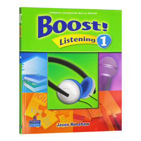 培生朗文中学英语教材 听力强化训练1 英文原版 Boost Listening L1级 听力练习技能培训学生用书 小学中高年级 初中 英文版进口书