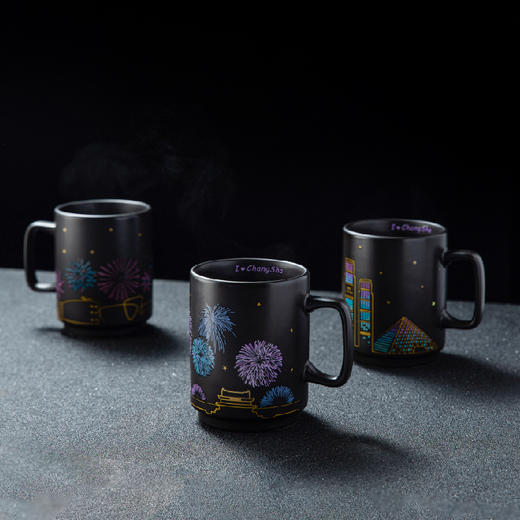 乡home-陶润会 创意陶瓷温变杯 加热水变颜色 礼物马克杯 礼盒包装 商品图1