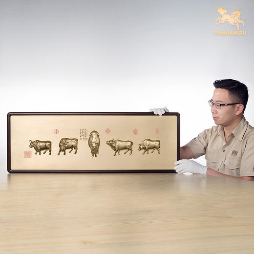 铜师傅 全铜摆件 《吉祥五牛图》 商品图4