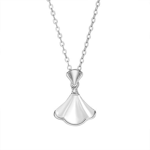 【小白裙】S925银小裙子白贝母项链【JHY-N000757B】 商品图5