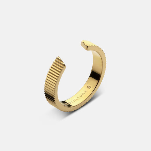 订购8周到｜Skultuna-Ribbed-棱纹 戒指（金色）［瑞典设计师］ 商品图1