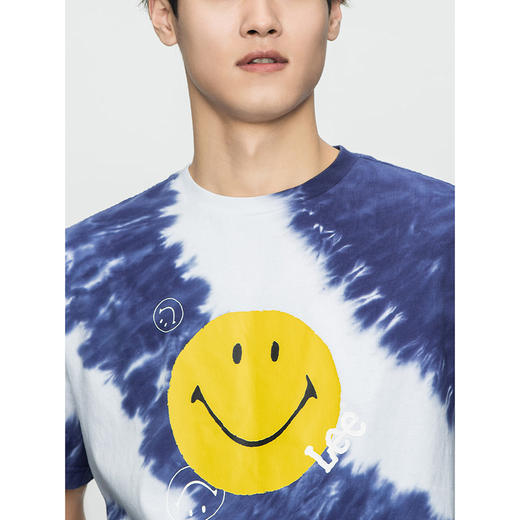 【Smiley®联名】Lee22春夏新品舒适扎染多色男短袖T恤LMT001626 商品图4
