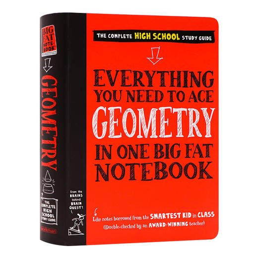 美国少年中学生优等生学霸超级笔记 几何学 英文原版 Everything You Need to Ace Geometry in One Big Fat Notebook 英文版书籍 商品图0