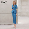 蓝色短袖西装套装女夏季工作服高端正式场合职业装藏蓝色商务正装 商品缩略图1