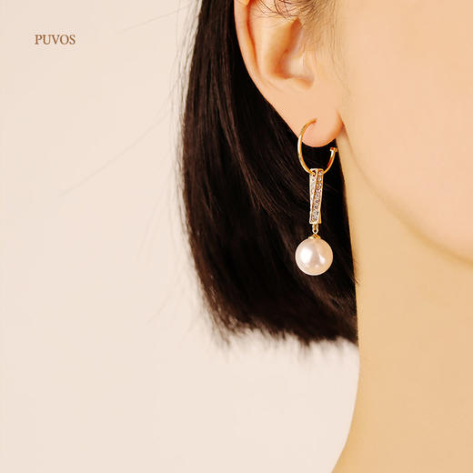  预售|PUWOS普沃斯 简约复古轻奢珍珠精致微镶水钻设计师款百搭耳环 .潮快闪[福利品] 商品图1