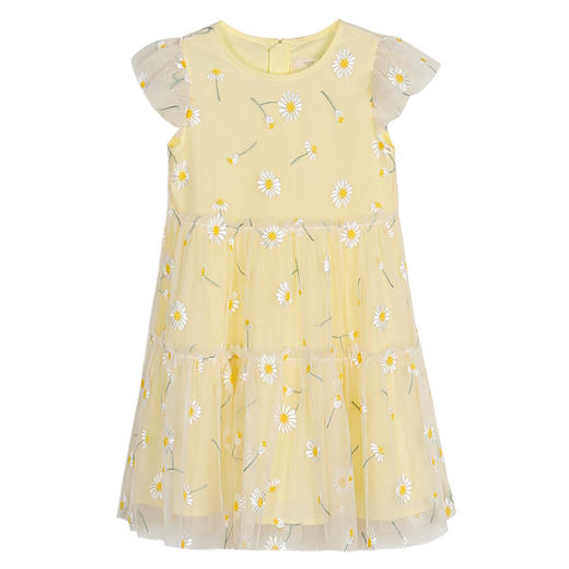 mettekids儿童裙子2022童装洋气网纱小飞袖公主裙女童夏季连衣裙 商品图5