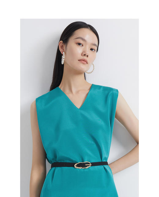 INSUN恩裳2022夏季新款桑蚕丝时尚气质显瘦连衣裙9C32205220 商品图2