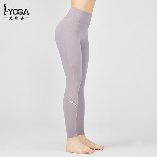 IYOGA运动健身跑步裤吸湿排汗透气速干带反光条弹力高腰提臀显瘦九分裤K9-067 商品图2