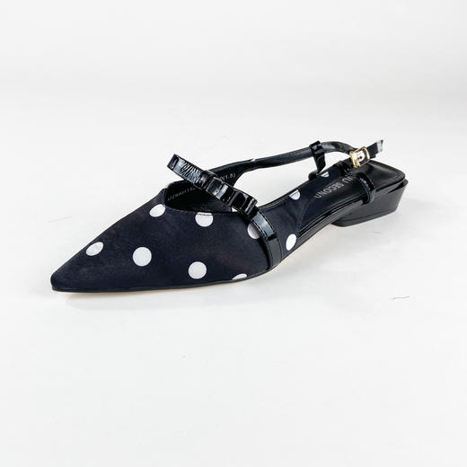IUIU SECOND 春夏复古波点尖头后空凉鞋平底鞋U29AH15271 商品图1