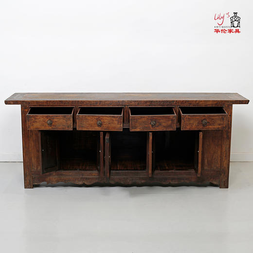 中式复古客厅餐边柜实木玄关储物柜收纳置物柜装饰柜古旧家具 商品图2