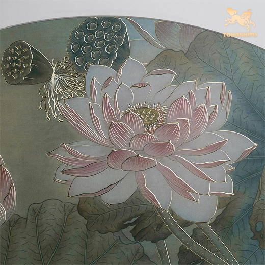 铜师傅 手工錾刻 铜雕画《荷香蜓来舞》 商品图5