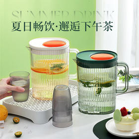 【“肚”量大 冷热皆可】高颜值冷水壶家用耐高温大容量冰箱凉水壶凉水杯套装