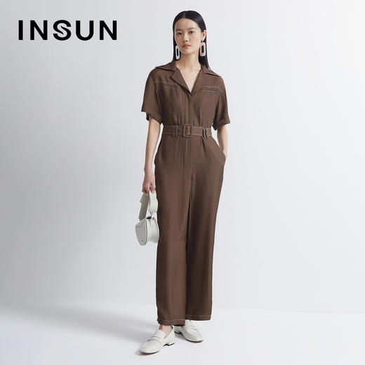 INSUN恩裳恩裳2022夏季新款商务通勤气质时尚连体裤9C32220500 商品图0