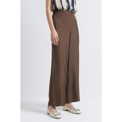 INSUN恩裳2022夏季新品时尚垂感易打理通勤经典直筒西装裤9C32220070 商品图1