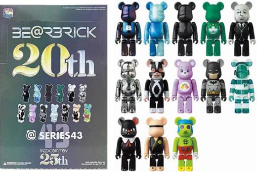 Bearbrick43代盲盒100%积木熊42代整盒（24小盒）BE@RBRICK暴力熊 商品图0