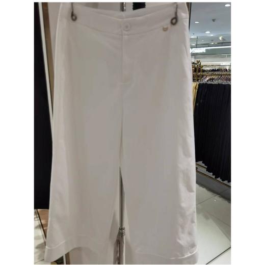 3楼茗白色八分阔腿裤 商品图0