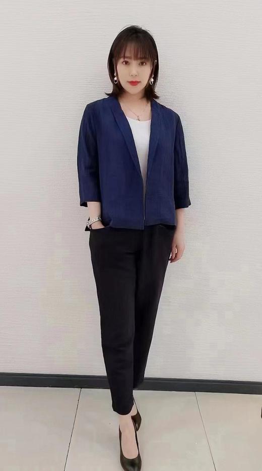 3楼无色无味女装全麻开衫8223A518 商品图0