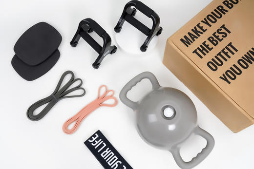 趁早Shape Kit健身套装 水阻壶铃跪垫弹力带腹肌轮臀圈【奖励中心限定】 商品图1