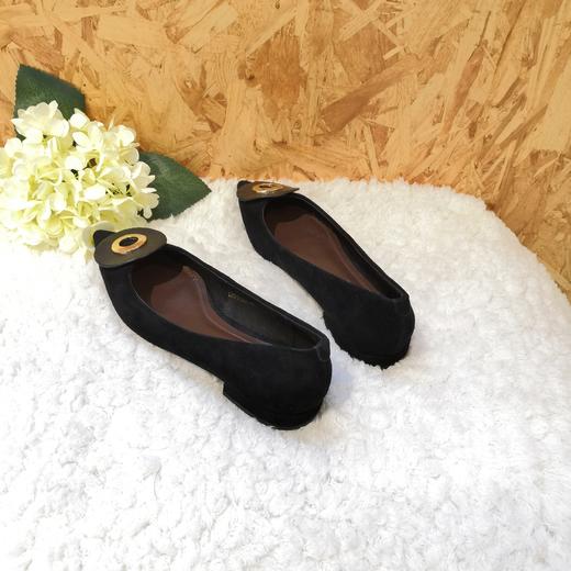 IUIU SECOND 复古时髦尖头圆扣平底鞋浅口单鞋U29CE32691 商品图2