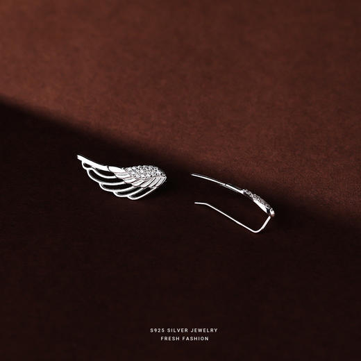 子佩集【天使之翼】S925银翅膀耳环【YXS-E242】【小款】 商品图3