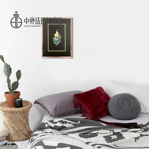 《孔雀》      脱胎掐丝珐琅画（可定制） 商品图3