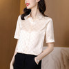 时尚百搭，短袖气质翻领衬衣仿真丝衬衫KQL-7016 商品缩略图3