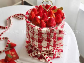 网红草莓小香风蛋糕1磅6寸E5