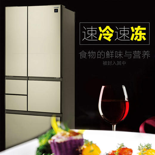 夏普 502升 泫雅金法式五门冰箱 SJ-GT50A-N（日本原装进口） 商品图3