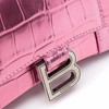 BALENCIAGA 巴黎世家 女士 Hourglass系列 小号沙漏包金属化鳄鱼压纹提挎包 粉色 592833 1S4RY 6202 商品缩略图2
