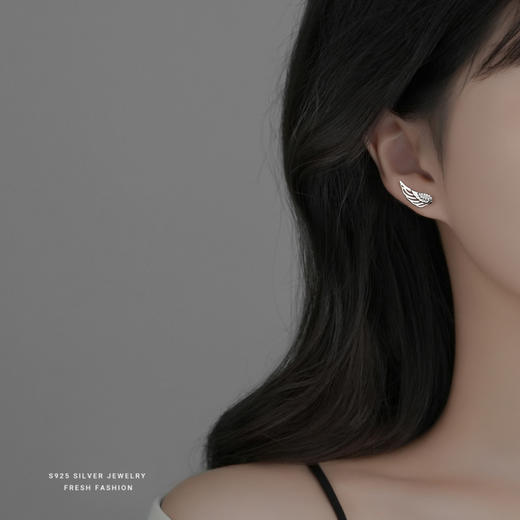 子佩集【天使之翼】S925银翅膀耳环【YXS-E242】【小款】 商品图2
