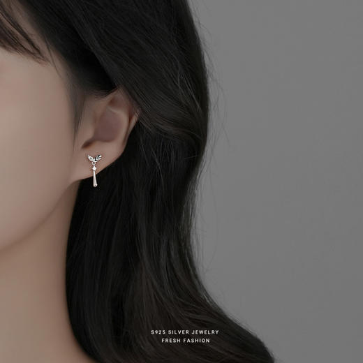 子佩集【嫩叶】S925银锆石精致耳饰【YXS-E2535】 商品图1